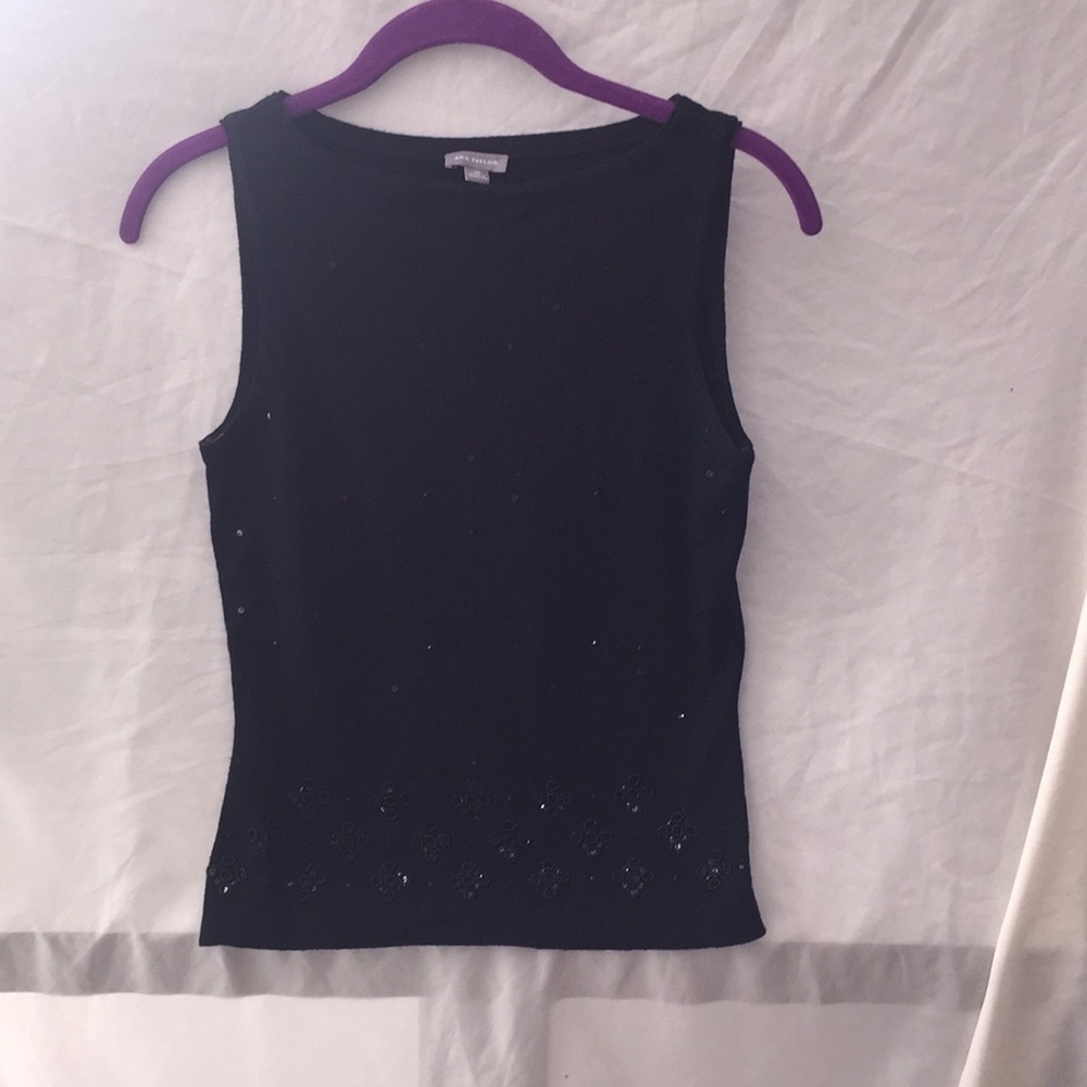 Black sweater tank top